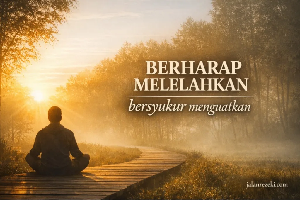 Berharap melelahkan bersyukur menguatkan